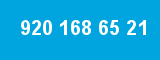 920 168 65 21 920 168 65 21